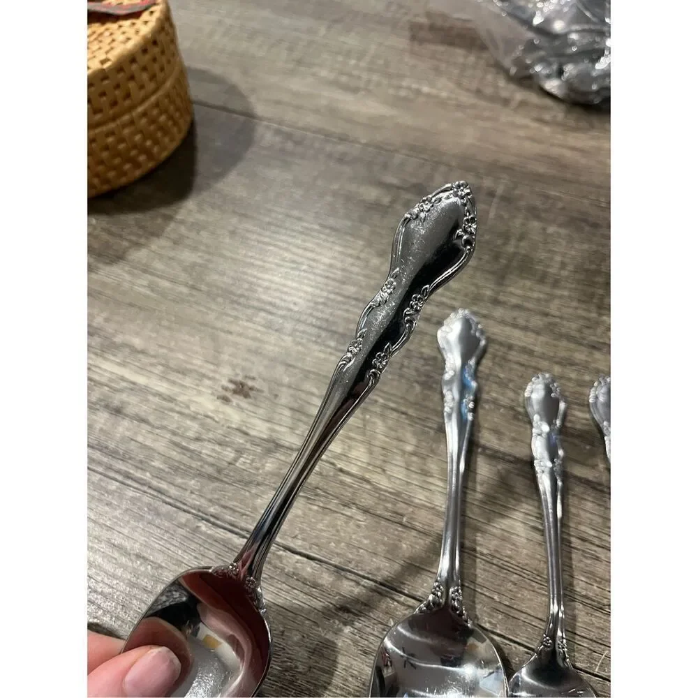7 piece EXCEL Korea Stainless Silver 18-0 Flatware Set Dinnerware